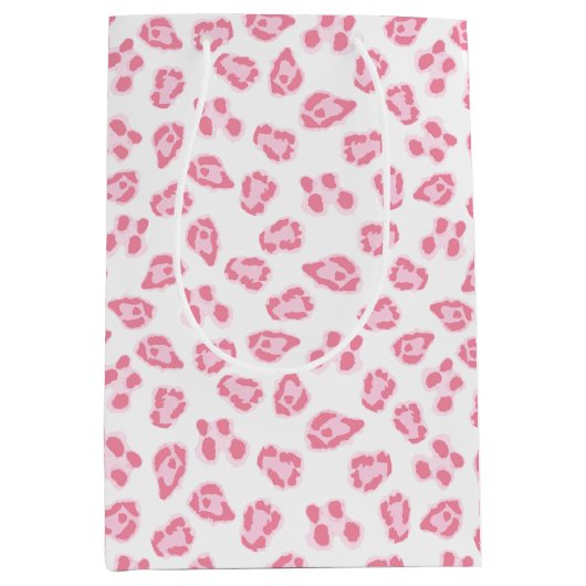 Sac Cadeau Moyen Leopard Dot in Pink (Devant)