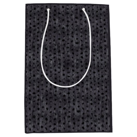 Sac Cadeau Moyen Léopard Gris (Devant)