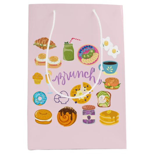Sac Cadeau Moyen L'équipe brunch (Devant)
