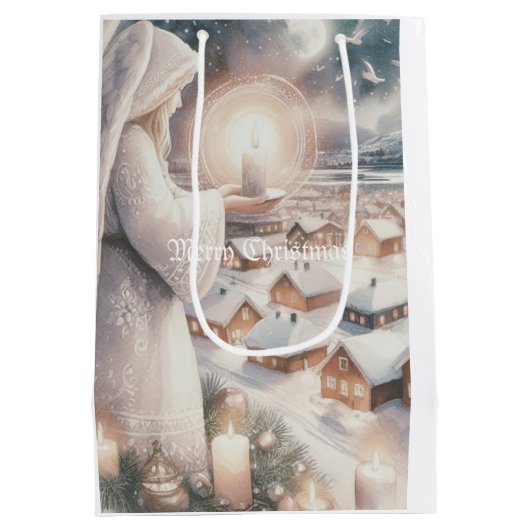 Sac Cadeau Moyen Les anges s'occupent de vous (Dos)