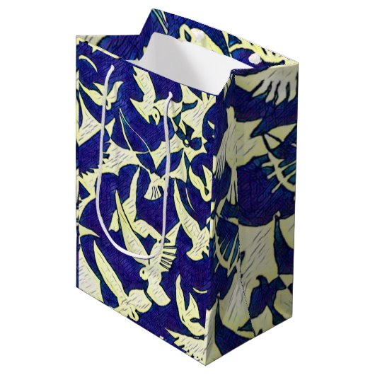 Sac Cadeau Moyen Les colombes en vol (Devant Angle)