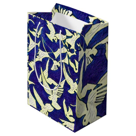 Sac Cadeau Moyen Les colombes en vol (Dos Angle)