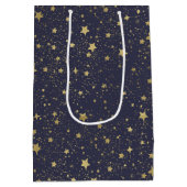 Sac Cadeau Moyen Les étoiles bleues de la Marine d'or (Dos)