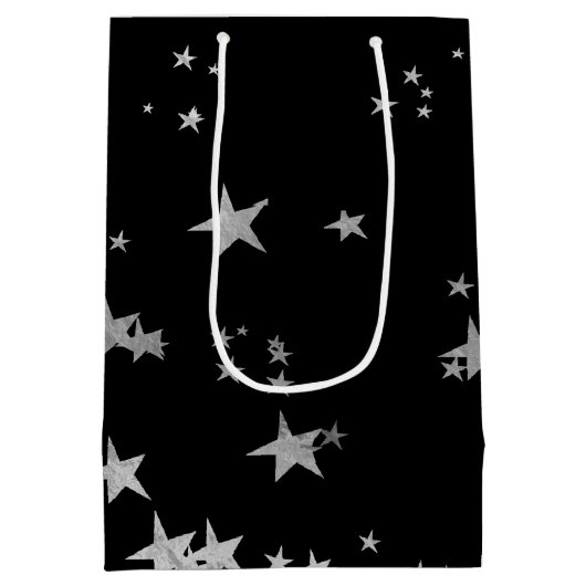 Sac Cadeau Moyen Les étoiles noires d'argent (Dos)