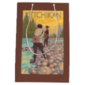 Sac Cadeau Moyen Les femmes pilotent la pêche - Ketchikan, Alaska (Dos)