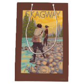 Sac Cadeau Moyen Les femmes pilotent la pêche - Skagway, Alaska (Dos)