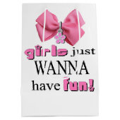 Sac Cadeau Moyen Les Filles Veux Juste S'Amuser ! (Dos)