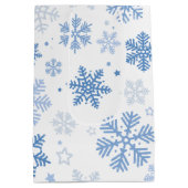 Sac Cadeau Moyen Les flocons de neige. Beau hiver (Dos)