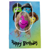 Sac Cadeau Moyen Les gens amusants Ballons d'anniversaire sur Rainb (Devant)