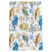 Sac Cadeau Moyen Les hippocampes et les étoiles de mer en bulles (Dos)