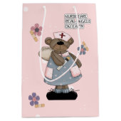 Sac Cadeau Moyen Les infirmières sont de vrais anges mignons ours e (Devant)