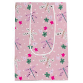 Sac Cadeau Moyen Les libellules et les fleurs sur les Pois (Dos)