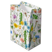 Sac Cadeau Moyen Les libellules sur les Fleurs sauvages (Dos Angle)
