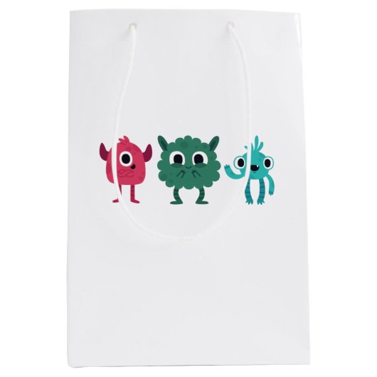 Sac Cadeau Moyen Les mignons monstres (Devant)