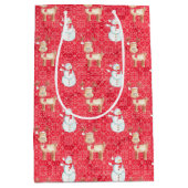 Sac Cadeau Moyen Les Neiges De Noël Et Les Rennes (Devant)