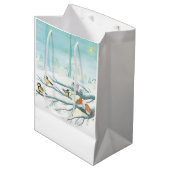 Sac Cadeau Moyen Les oiseaux forestiers en hiver (Devant Angle)