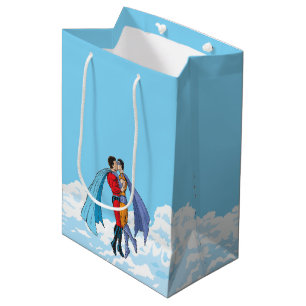 Sac Cadeau Moyen Les personnages de Slipperyjoe embrassant deux sup