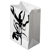 Sac Cadeau Moyen Les Plongeurs : Noir et Blanc Abstrait (Devant Angle)