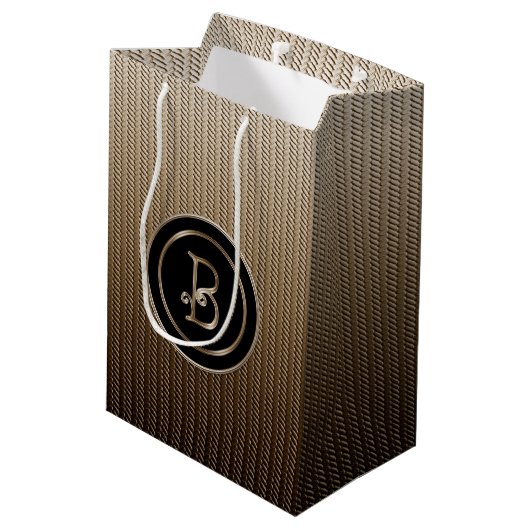 Sac Cadeau Moyen "Lettre B" Monogramme (Dos Angle)