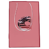 Sac Cadeau Moyen Lettre C Monogramme Initial USA (Devant)