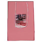 Sac Cadeau Moyen Lettre H Monogramme Initial USA (Dos)