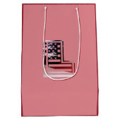 Sac Cadeau Moyen Lettre L Monogramme Initial USA (Dos)