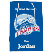 Sac Cadeau Moyen L'Express polaire | Insigne de train (Devant)