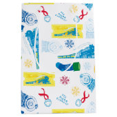 Sac Cadeau Moyen L'Express polaire | Motif d'icône de Noël (Devant)