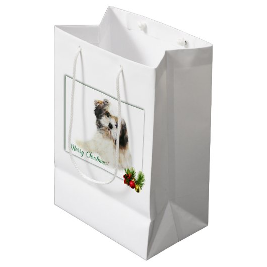Sac Cadeau Moyen Lhassa Apso (Devant Angle)