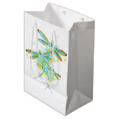 Sac Cadeau Moyen Libellule sarcelle éclaboussure (Devant Angle)