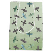 Sac Cadeau Moyen Libellules d'aquarelle (Dos)