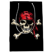 Sac Cadeau Moyen Libérez votre pirate intérieur sur le vert (Devant)