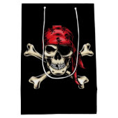 Sac Cadeau Moyen Libérez votre pirate intérieur sur le vert (Dos)