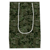 Sac Cadeau Moyen Libra Zodiac Connexion verte olive camo numérique (Dos)