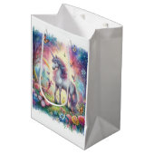Sac cadeau moyen Licorne (Devant Angle)