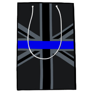 Sac Cadeau Moyen Ligne bleue mince Union Jack