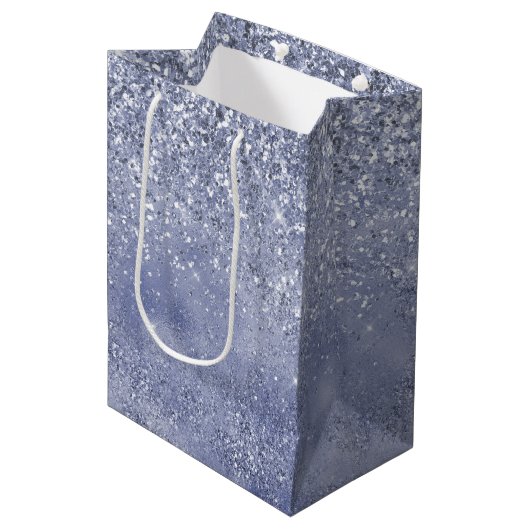 Sac Cadeau Moyen Lilac Parties scintillant violette Glitz étincelan (Devant Angle)