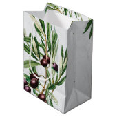 Sac Cadeau Moyen L'île méditerranéenne grecque Feuille d'olive (Devant Angle)