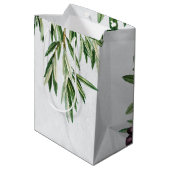 Sac Cadeau Moyen L'île méditerranéenne grecque Feuille d'olive (Dos Angle)