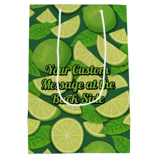 Sac Cadeau Moyen Lime (Dos)