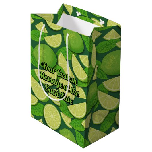 Sac Cadeau Moyen Lime (Dos Angle)