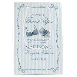 Sac Cadeau Moyen Lingerie Bleue Cadeau de Fête de Fiançailles sous