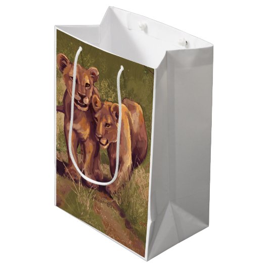 Sac Cadeau Moyen Lion Cubs (Devant Angle)