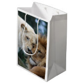 Sac Cadeau Moyen Lion et Lion (Dos Angle)