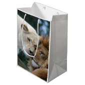 Sac Cadeau Moyen Lion et Lion (Devant Angle)