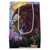 Sac Cadeau Moyen Lion et petits (Dos)
