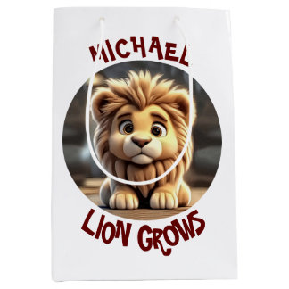 Sac Cadeau Moyen Lion Grows