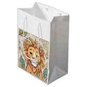 Sac Cadeau Moyen Lion mignon (Devant Angle)