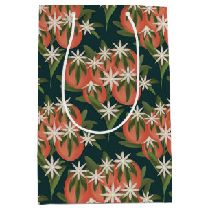 Sac Cadeau Moyen Little Cutie Clementine Dark Green Thème Citrus
