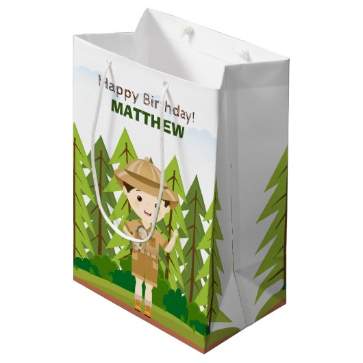 Sac Cadeau Moyen Little Explorer (Devant Angle)